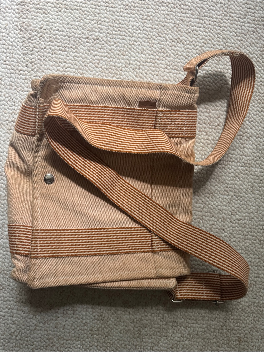 Hermes Crossbody Messenger Bag in Tan